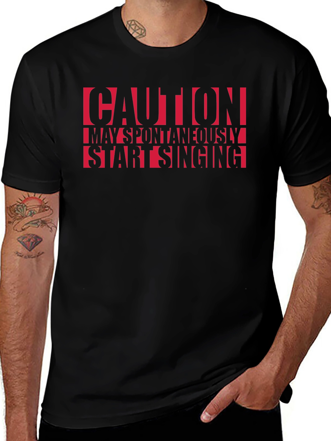 Caution May Spontaneously Start Singing T-Shirt