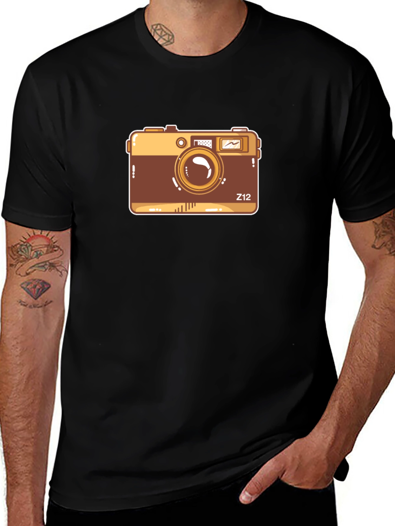 Retro Camera Graphic Tee - Z12 Vintage Style
