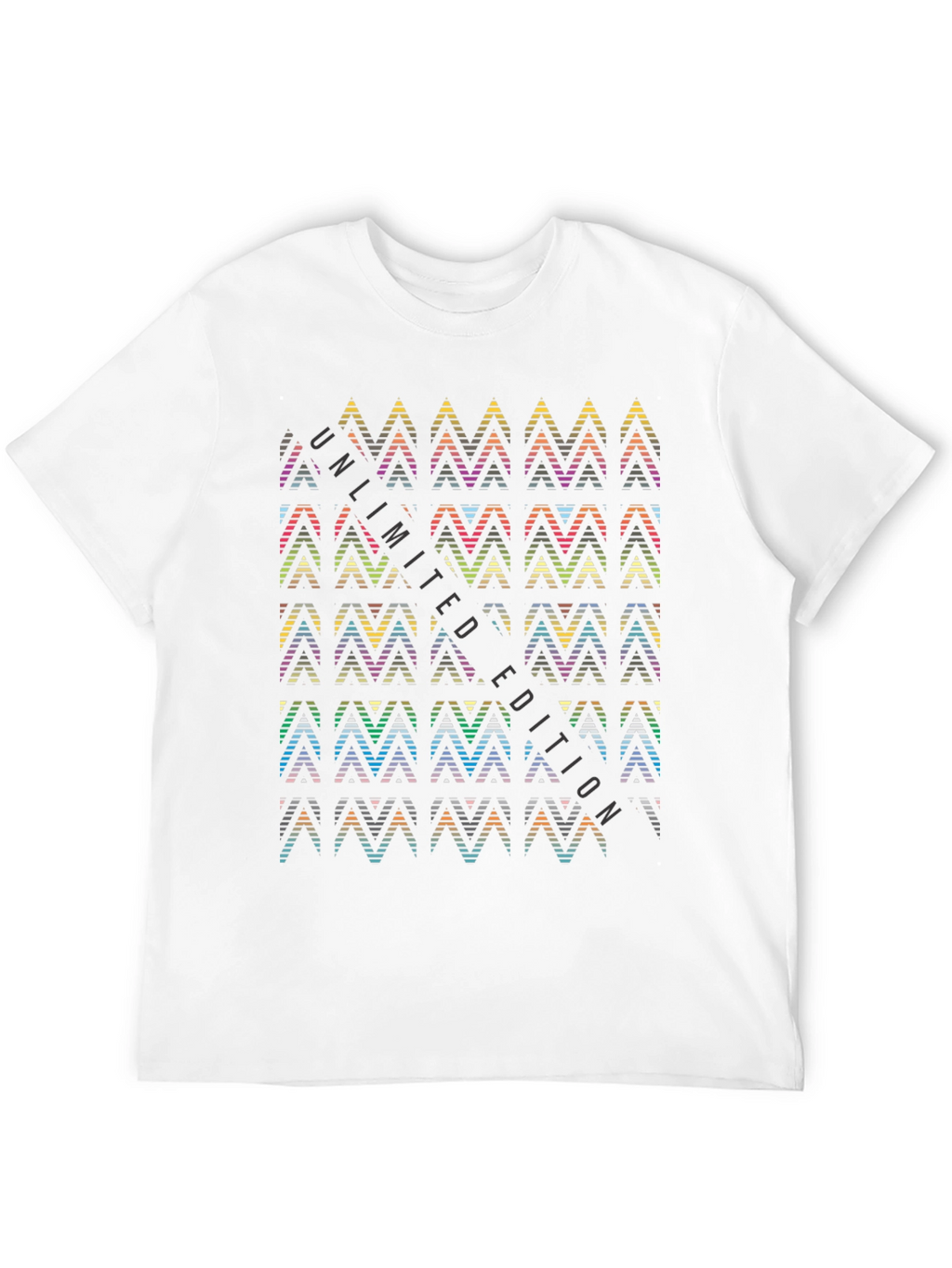 Geometric Chevron Black Tee - Unlimited Edition