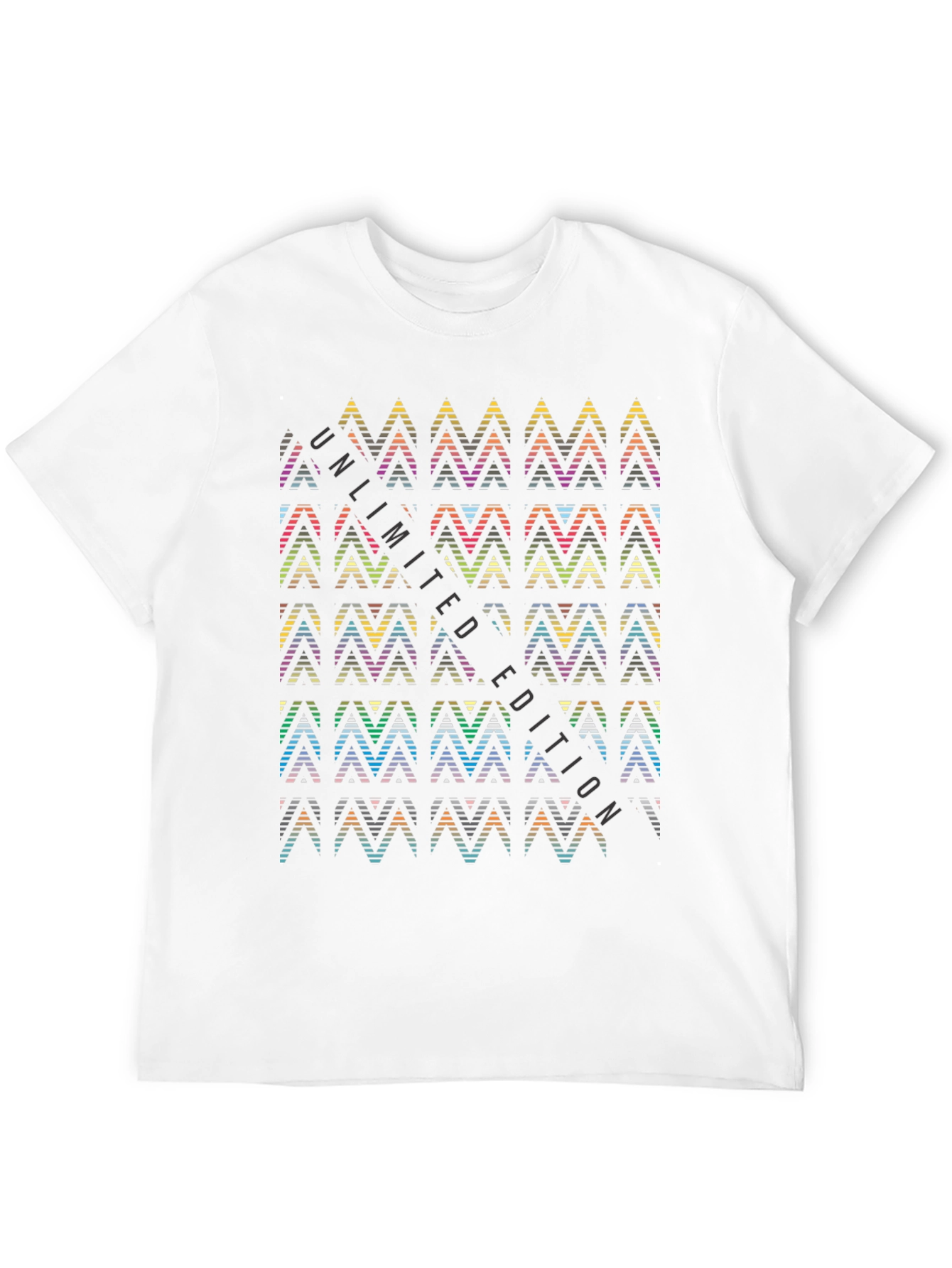 Geometric Chevron Black Tee - Unlimited Edition