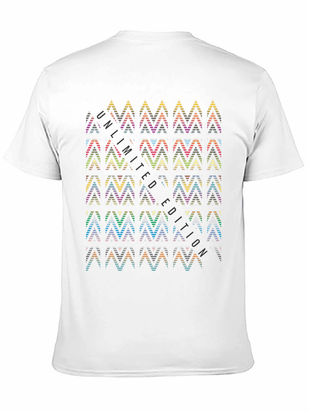 Geometric Chevron Black Tee - Unlimited Edition