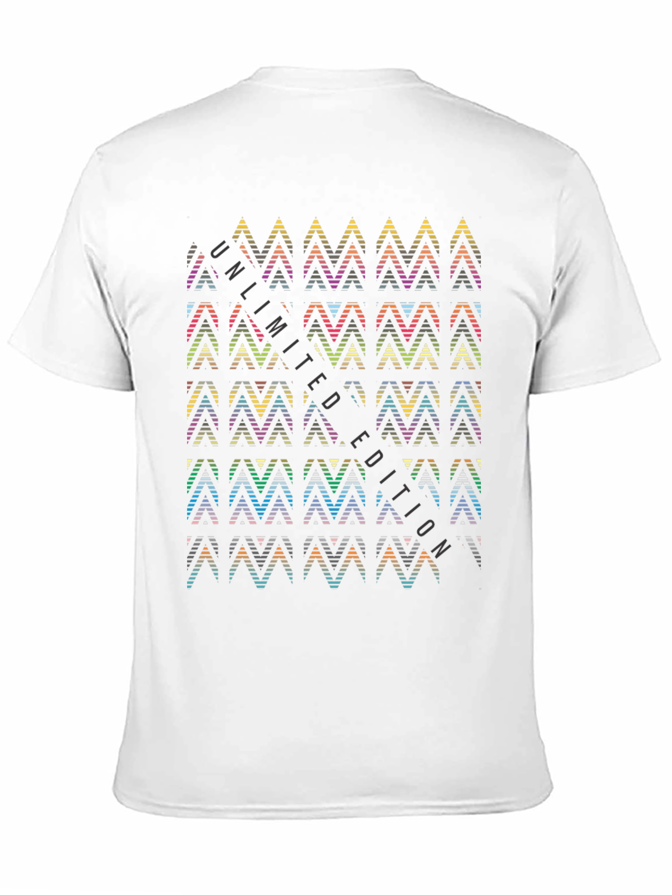 Geometric Chevron Black Tee - Unlimited Edition