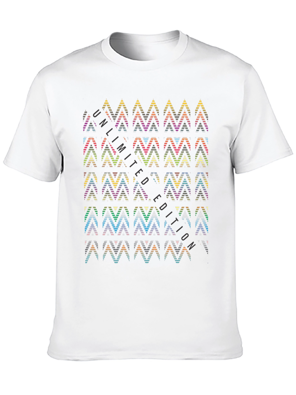 Geometric Chevron Black Tee - Unlimited Edition