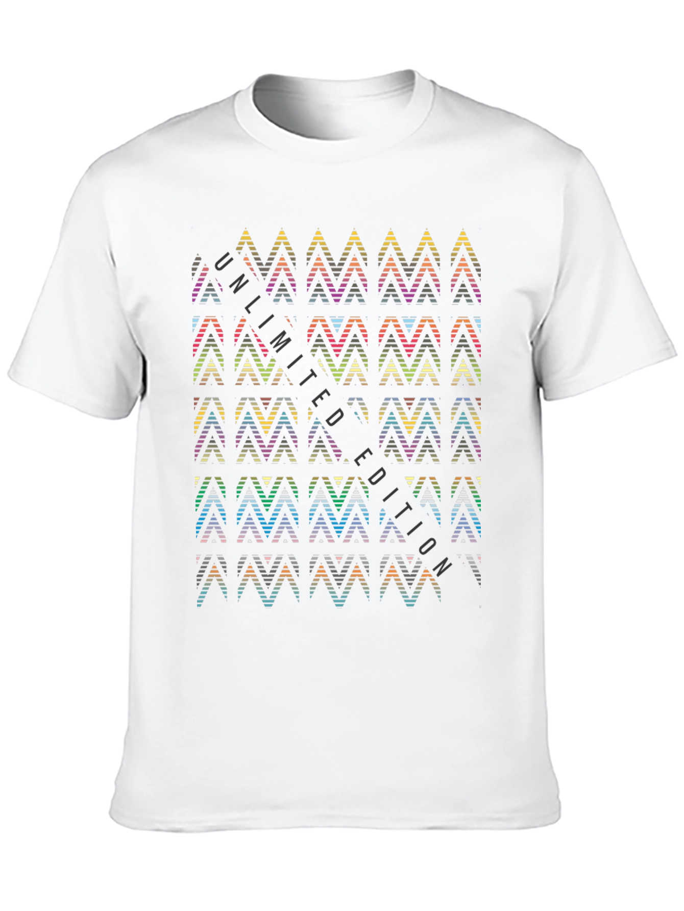 Geometric Chevron Black Tee - Unlimited Edition