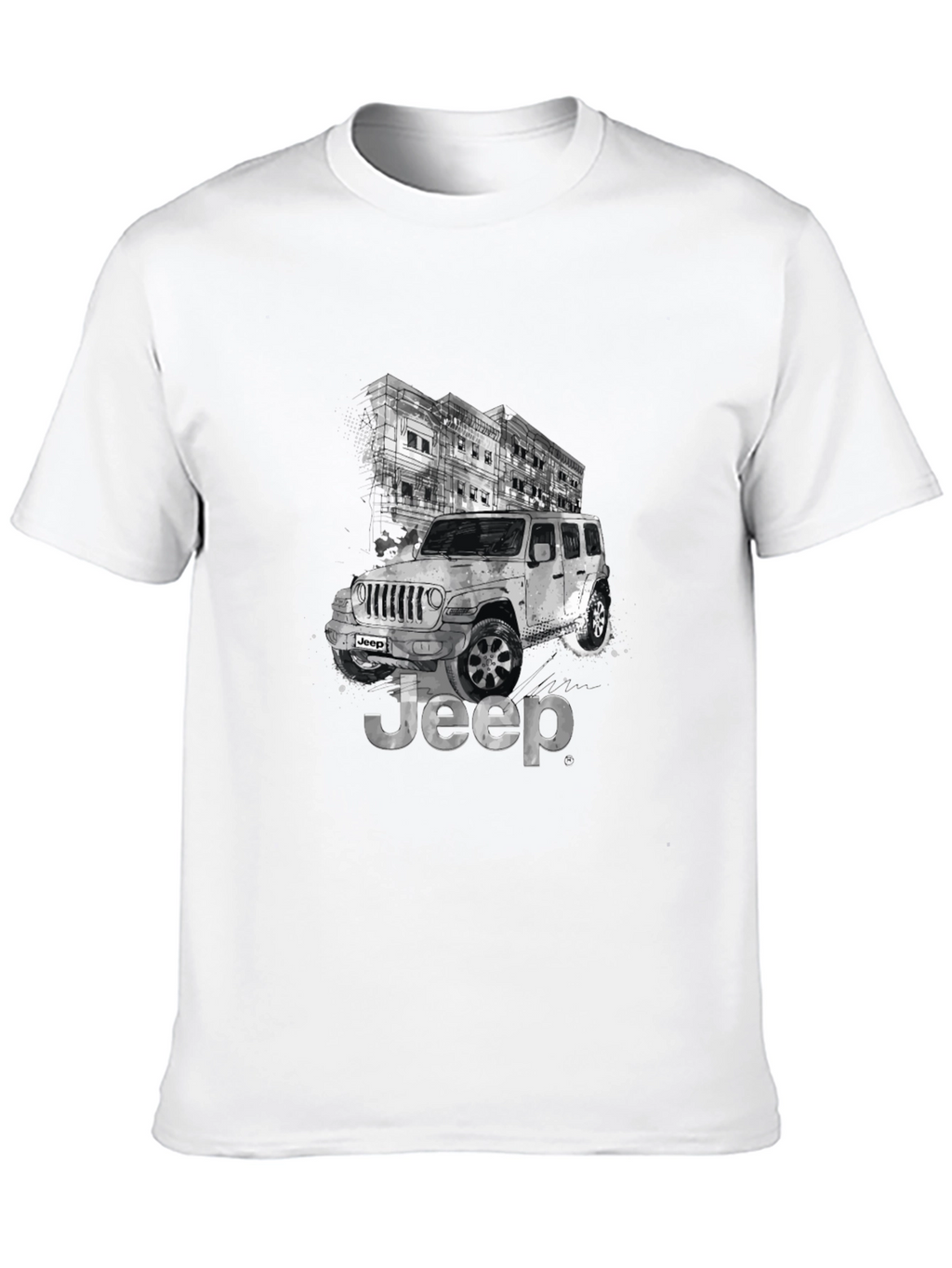 Jeep Graphic Tee - Black Cotton Blend T-Shirt