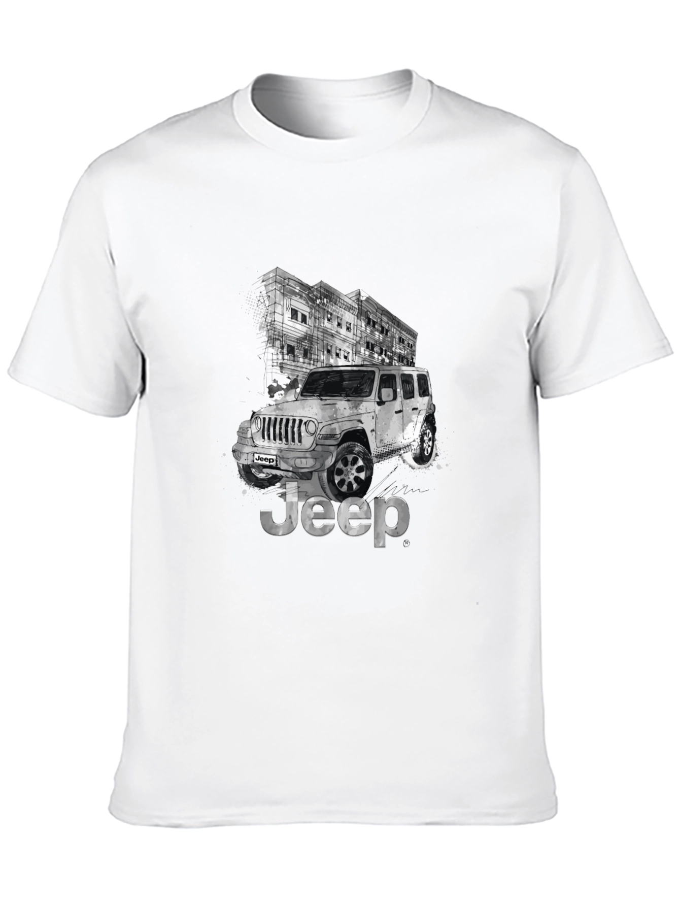Jeep Graphic Tee - Black Cotton Blend T-Shirt