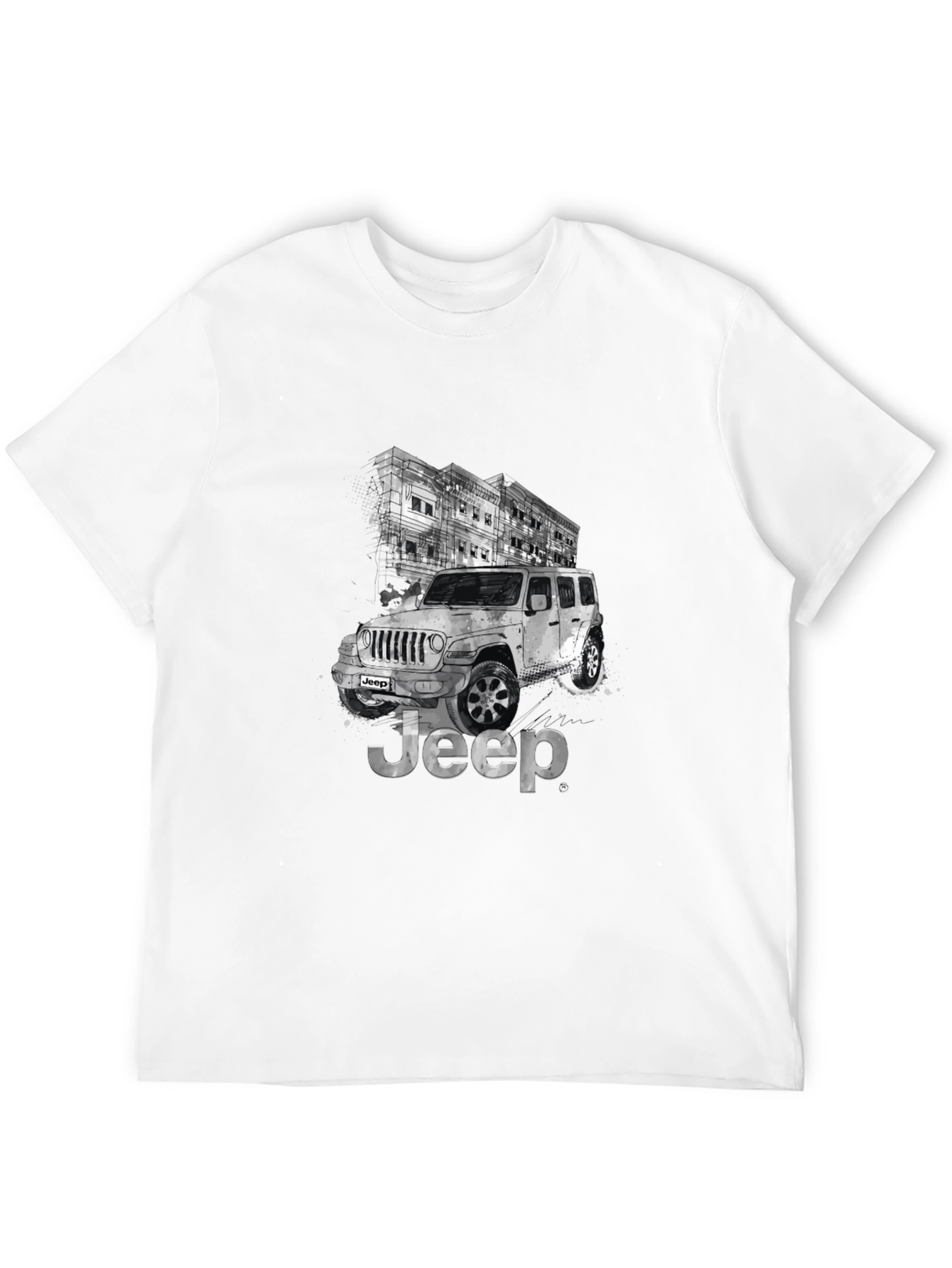 Jeep Graphic Tee - Black Cotton Blend T-Shirt
