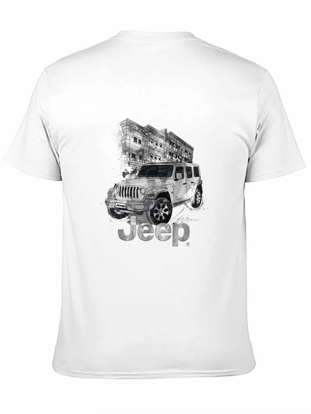 Jeep Graphic Tee - Black Cotton Blend T-Shirt