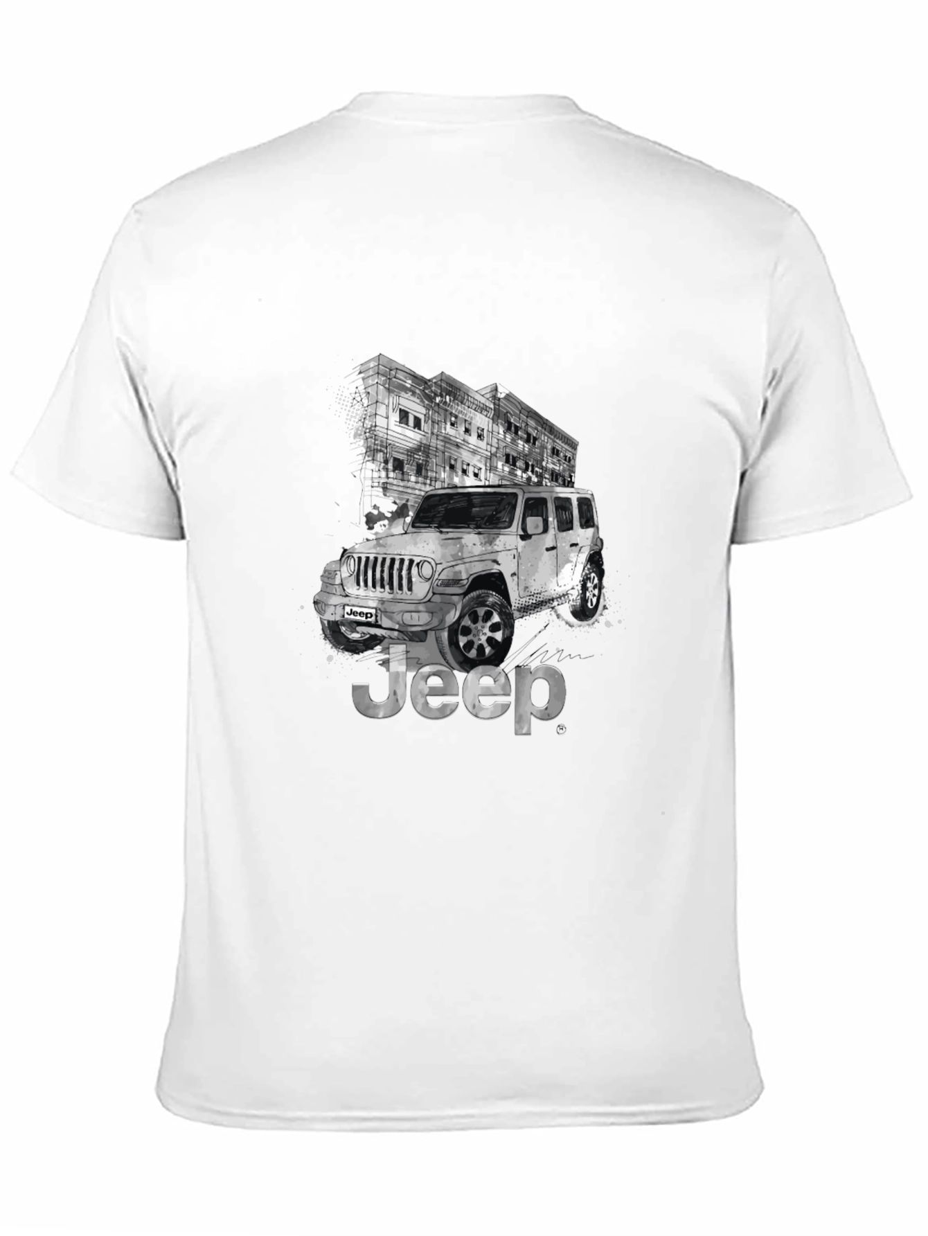 Jeep Graphic Tee - Black Cotton Blend T-Shirt