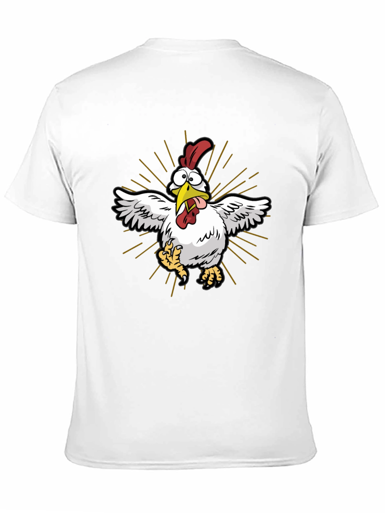 Funny Chicken Graphic Tee - Mens Black T-Shirt