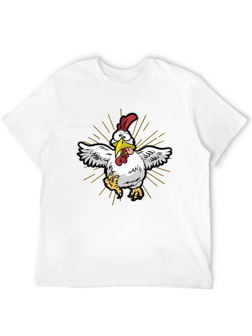 Funny Chicken Graphic Tee - Mens Black T-Shirt