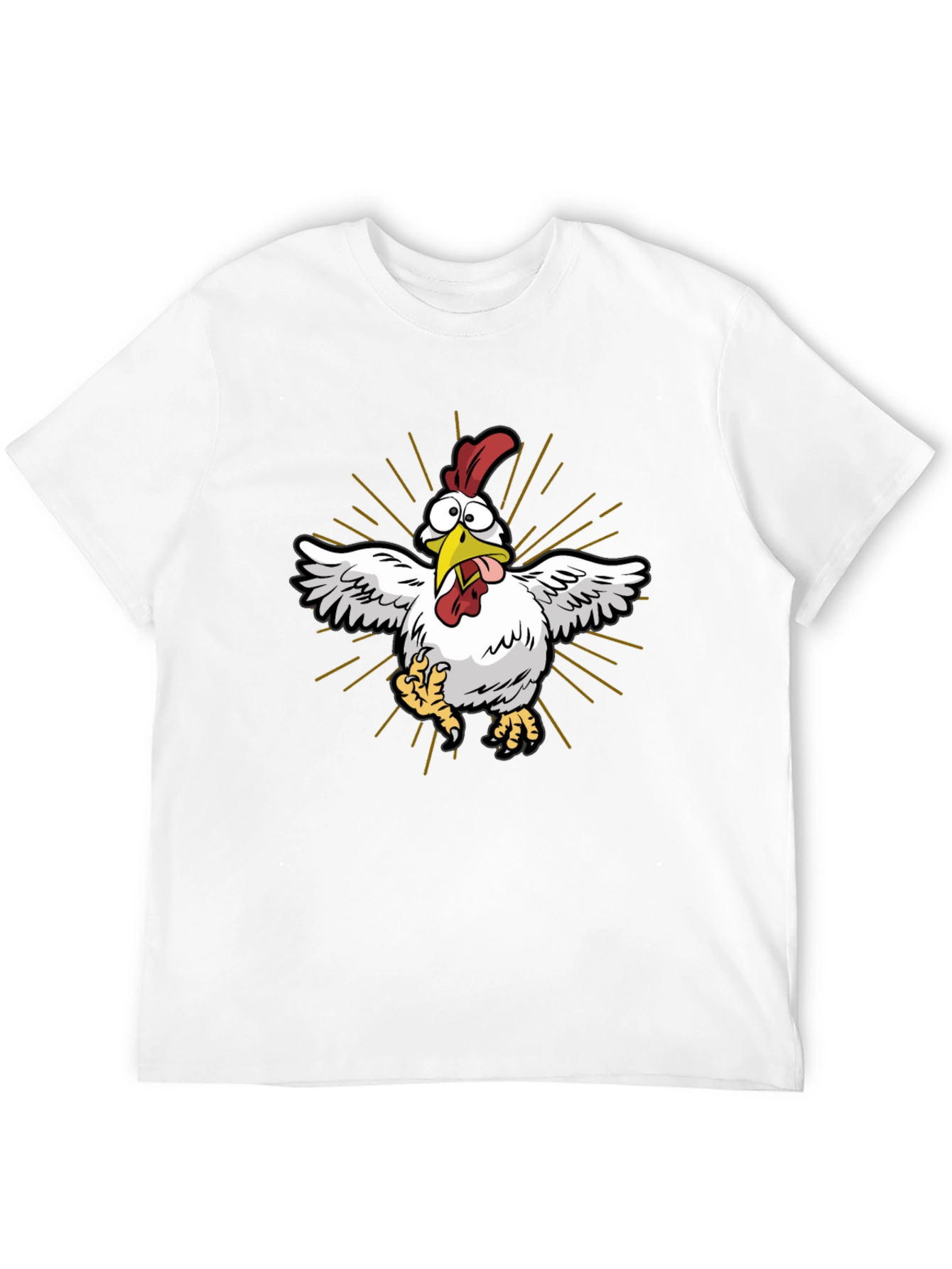 Funny Chicken Graphic Tee - Mens Black T-Shirt