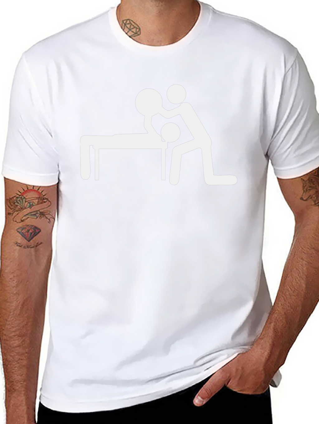 Massage Humor Tee - Funny Stick Figure Shirt
