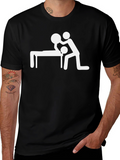 Massage Humor Tee - Funny Stick Figure Shirt