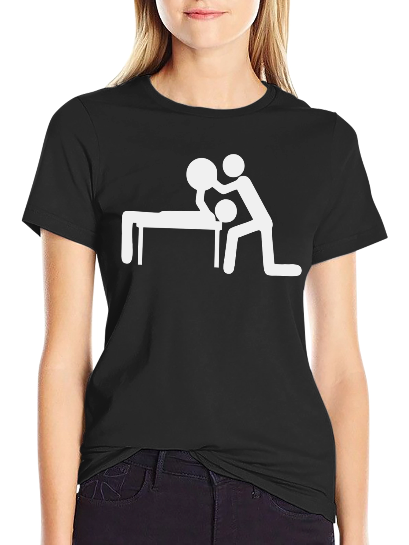 Massage Humor Tee - Funny Stick Figure Shirt