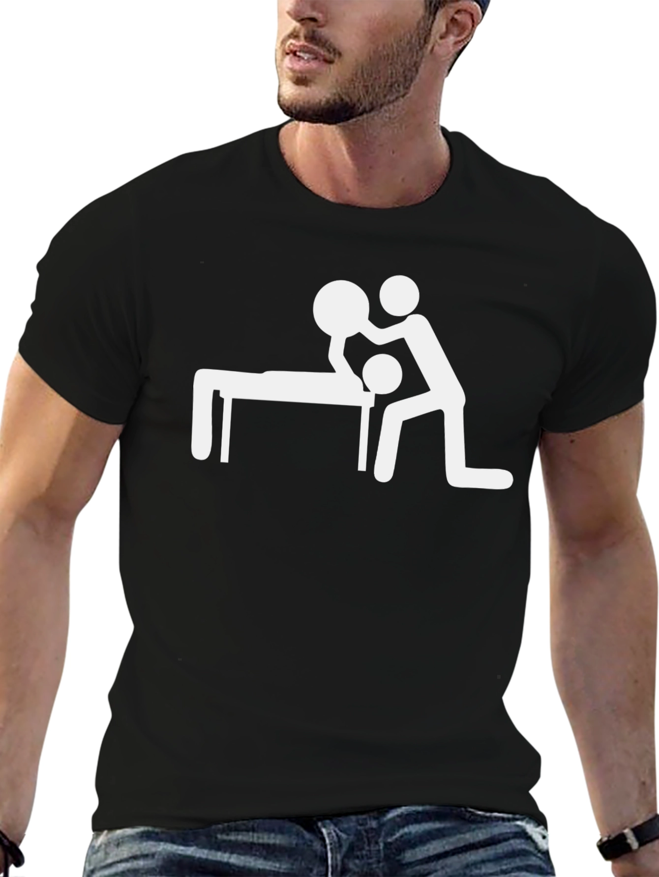Massage Humor Tee - Funny Stick Figure Shirt
