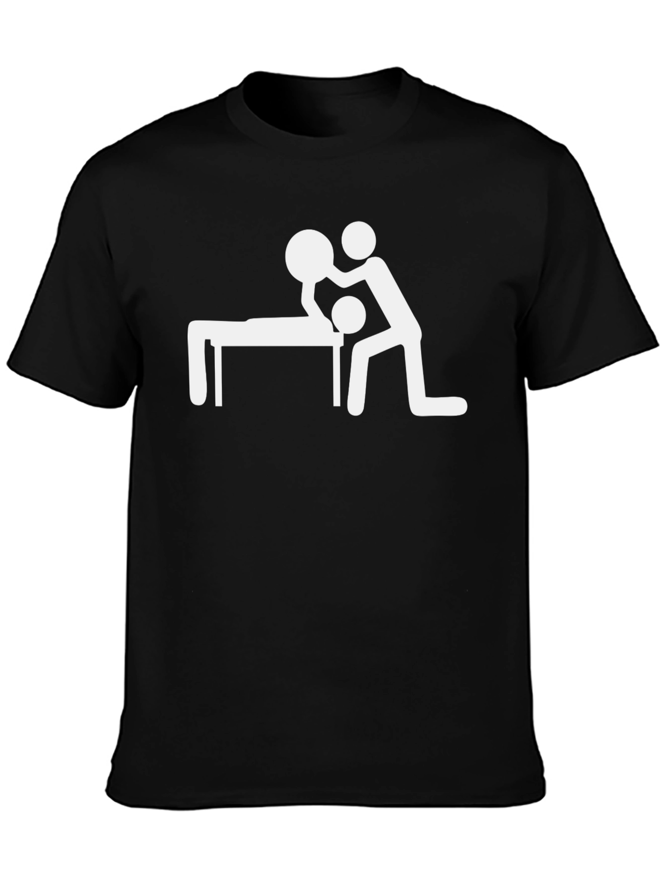 Massage Humor Tee - Funny Stick Figure Shirt