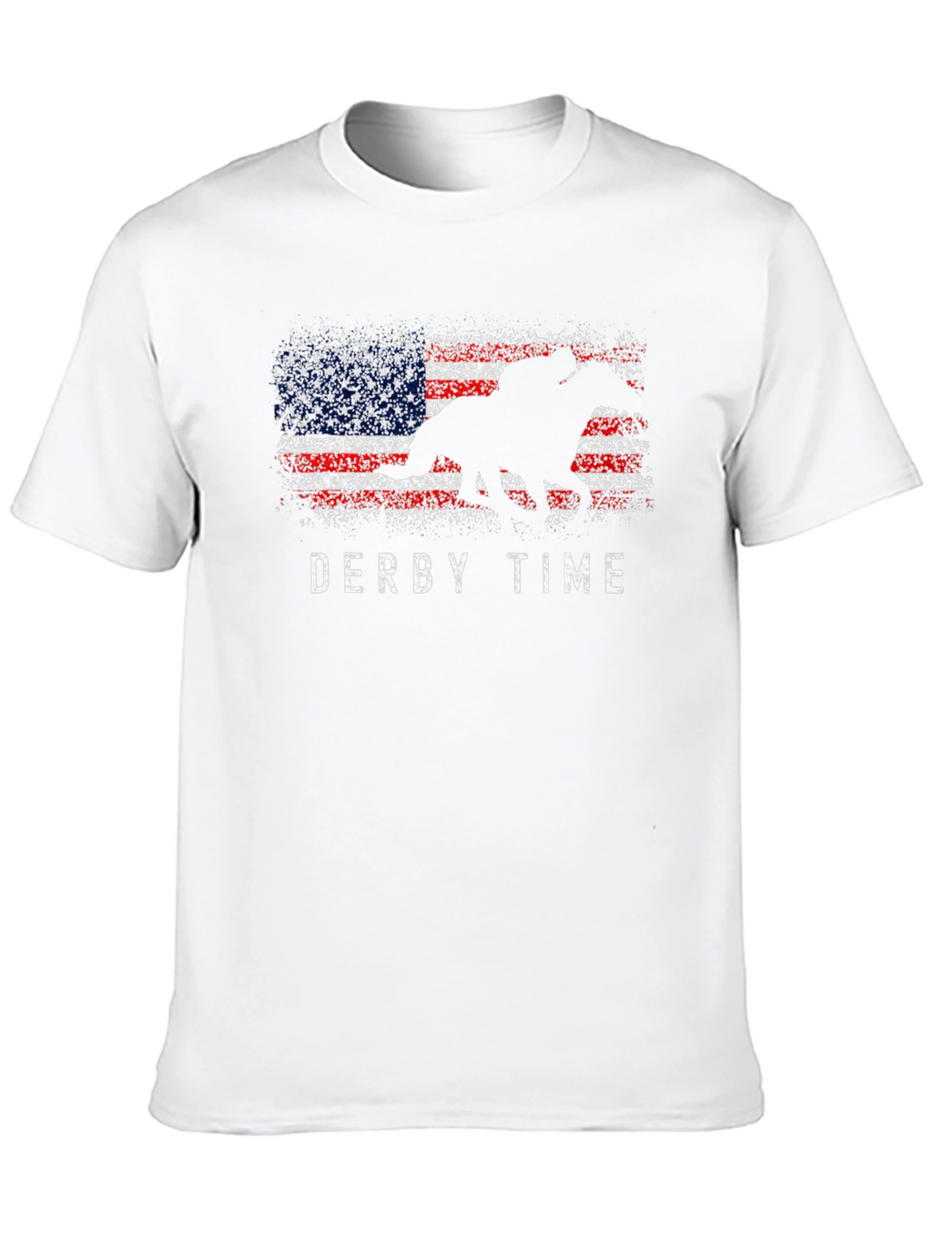 Derby Time American Flag Horse Race T-Shirt