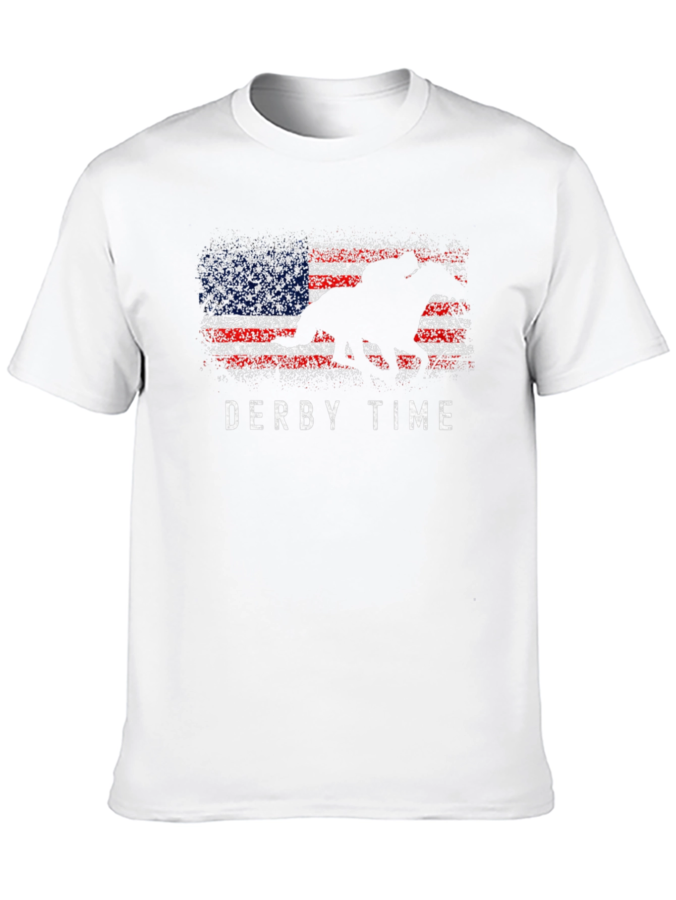 Derby Time American Flag Horse Race T-Shirt