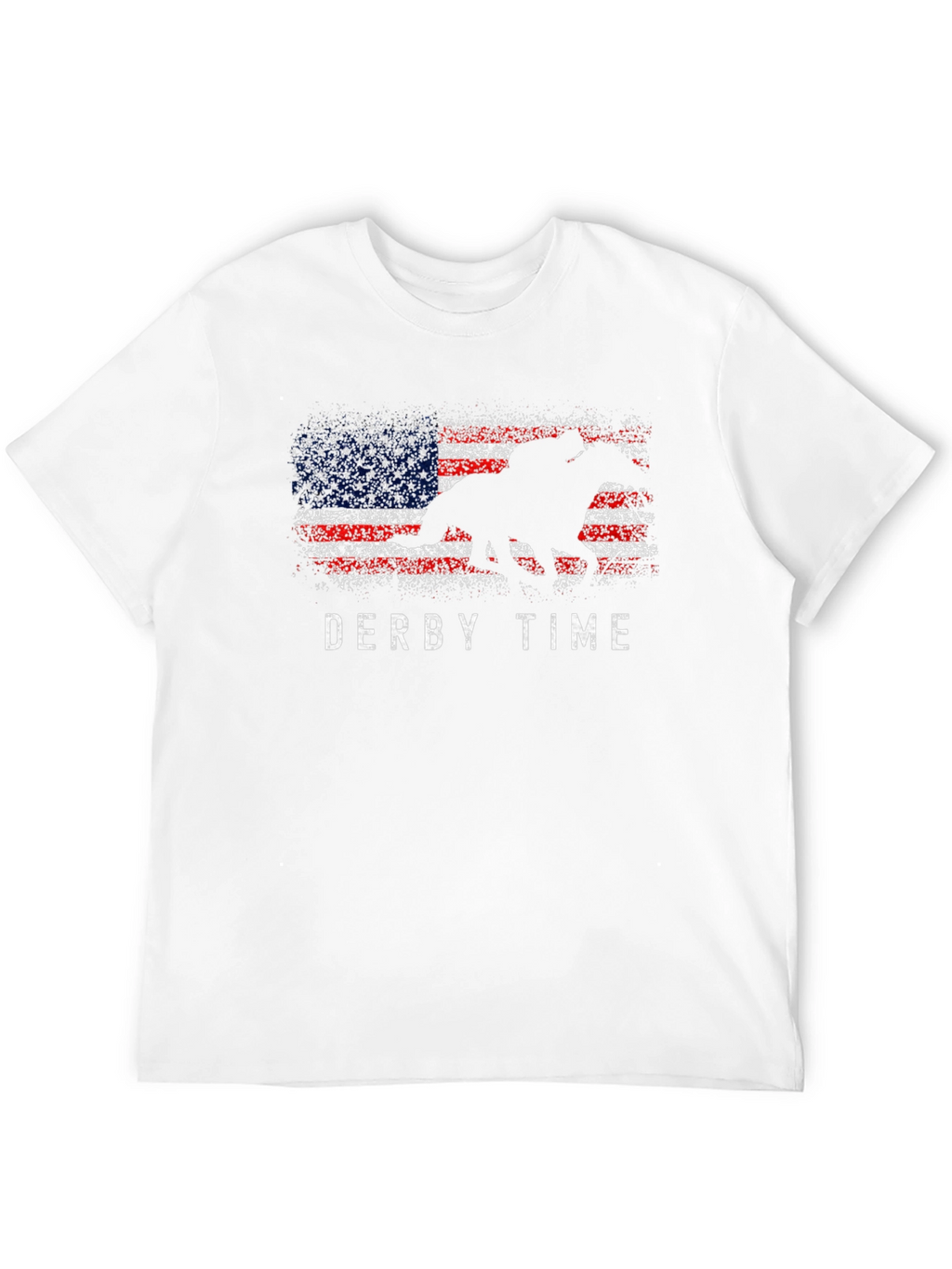 Derby Time American Flag Horse Race T-Shirt
