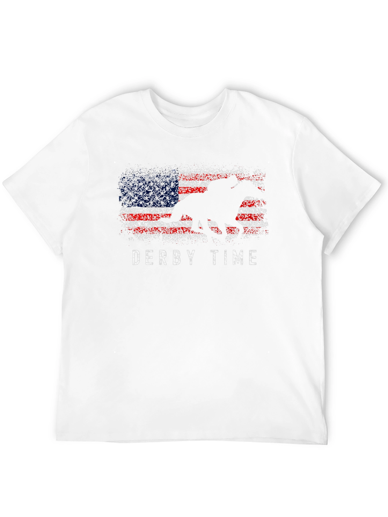 Derby Time American Flag Horse Race T-Shirt