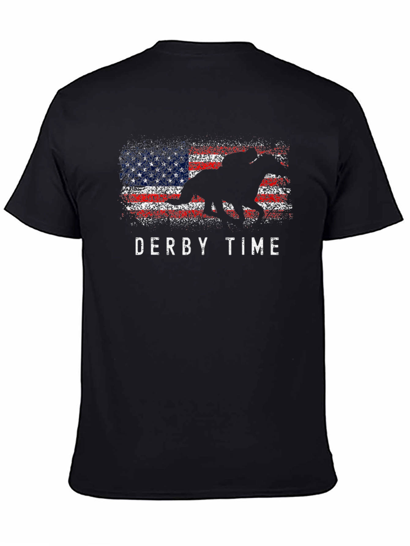 Derby Time American Flag Horse Race T-Shirt