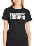 Drum and Bass 180 BPM Black T-Shirt