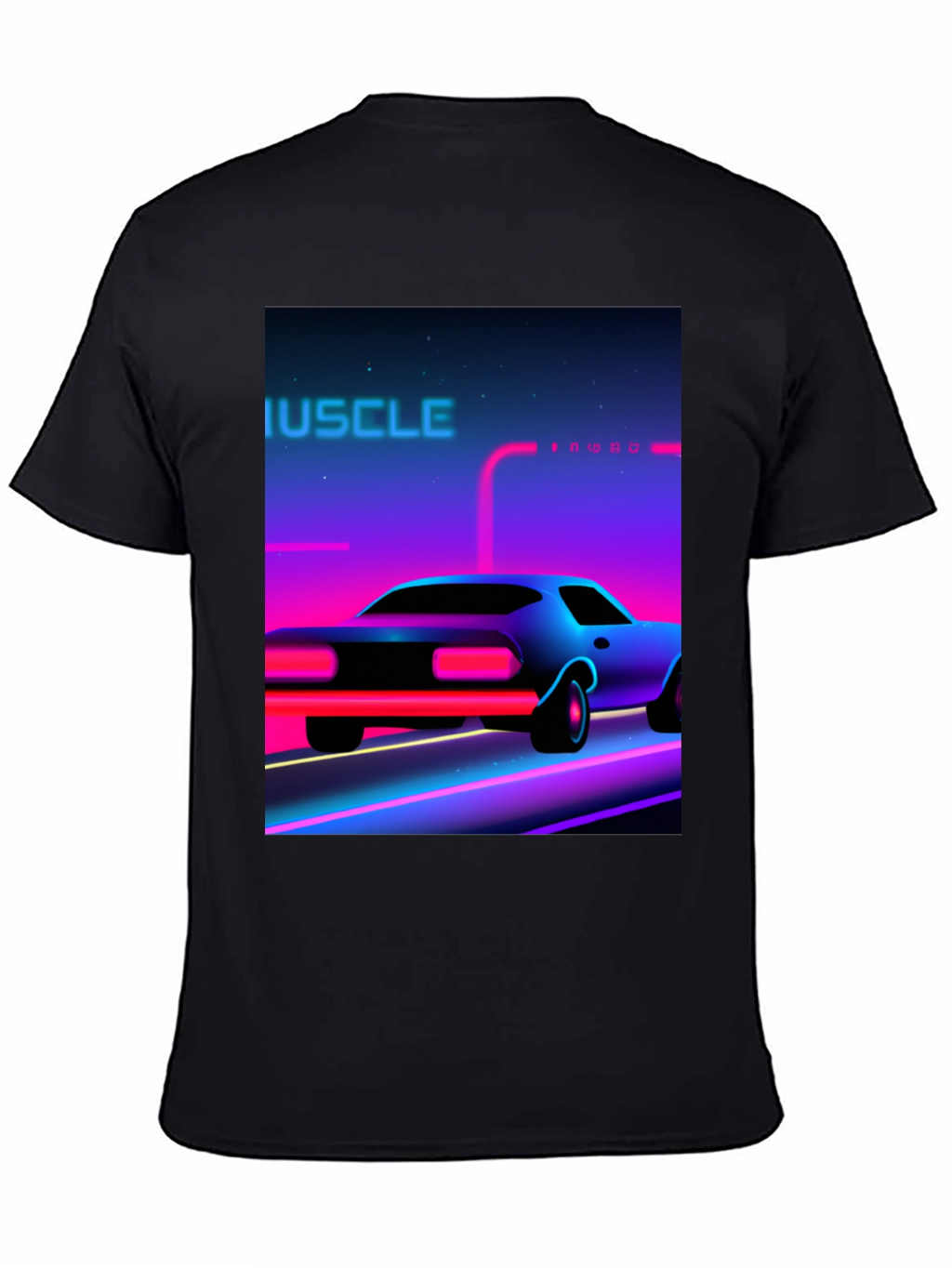 Retro Muscle Car Graphic Tee - Black