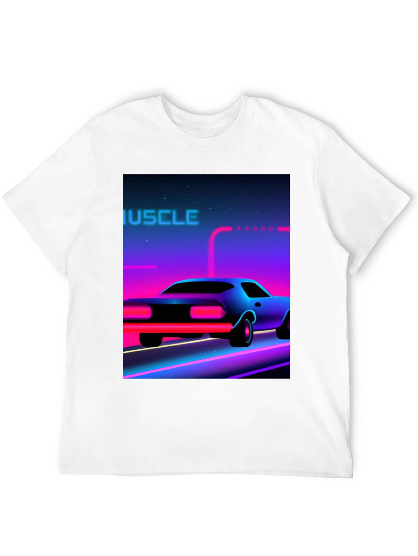 Retro Muscle Car Graphic Tee - Black