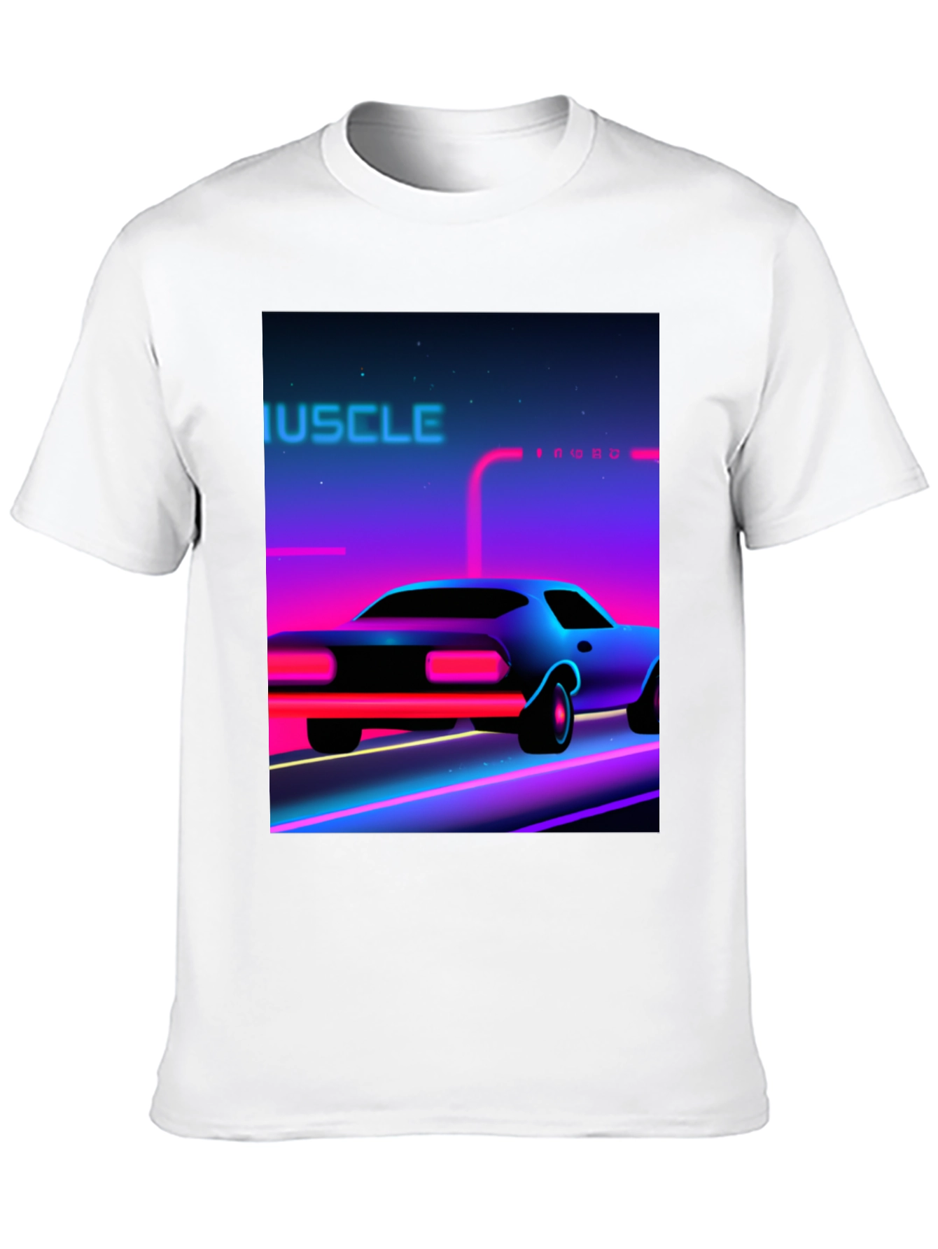 Retro Muscle Car Graphic Tee - Black