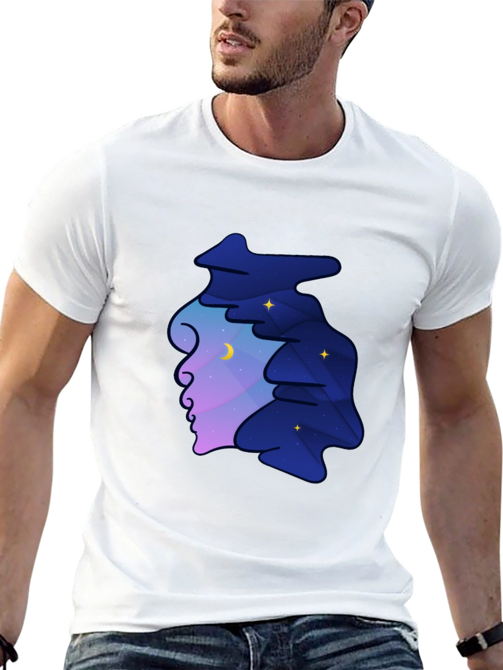 Dreamscape Silhouette Graphic Tee - Night Sky Unisex T-Shirt