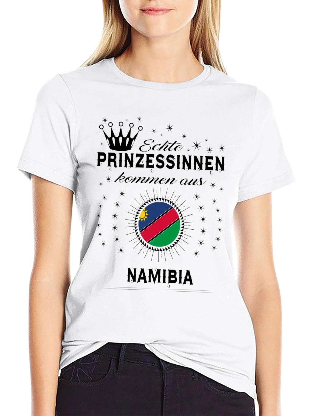 Namibia Princess T-Shirt - Black Graphic Tee