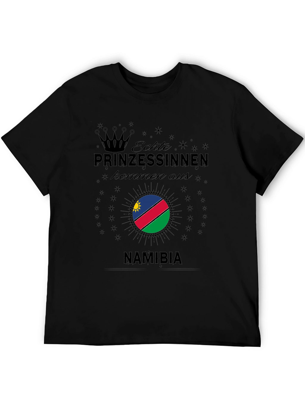 Namibia Princess T-Shirt - Black Graphic Tee