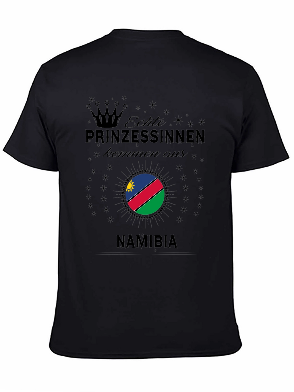 Namibia Princess T-Shirt - Black Graphic Tee
