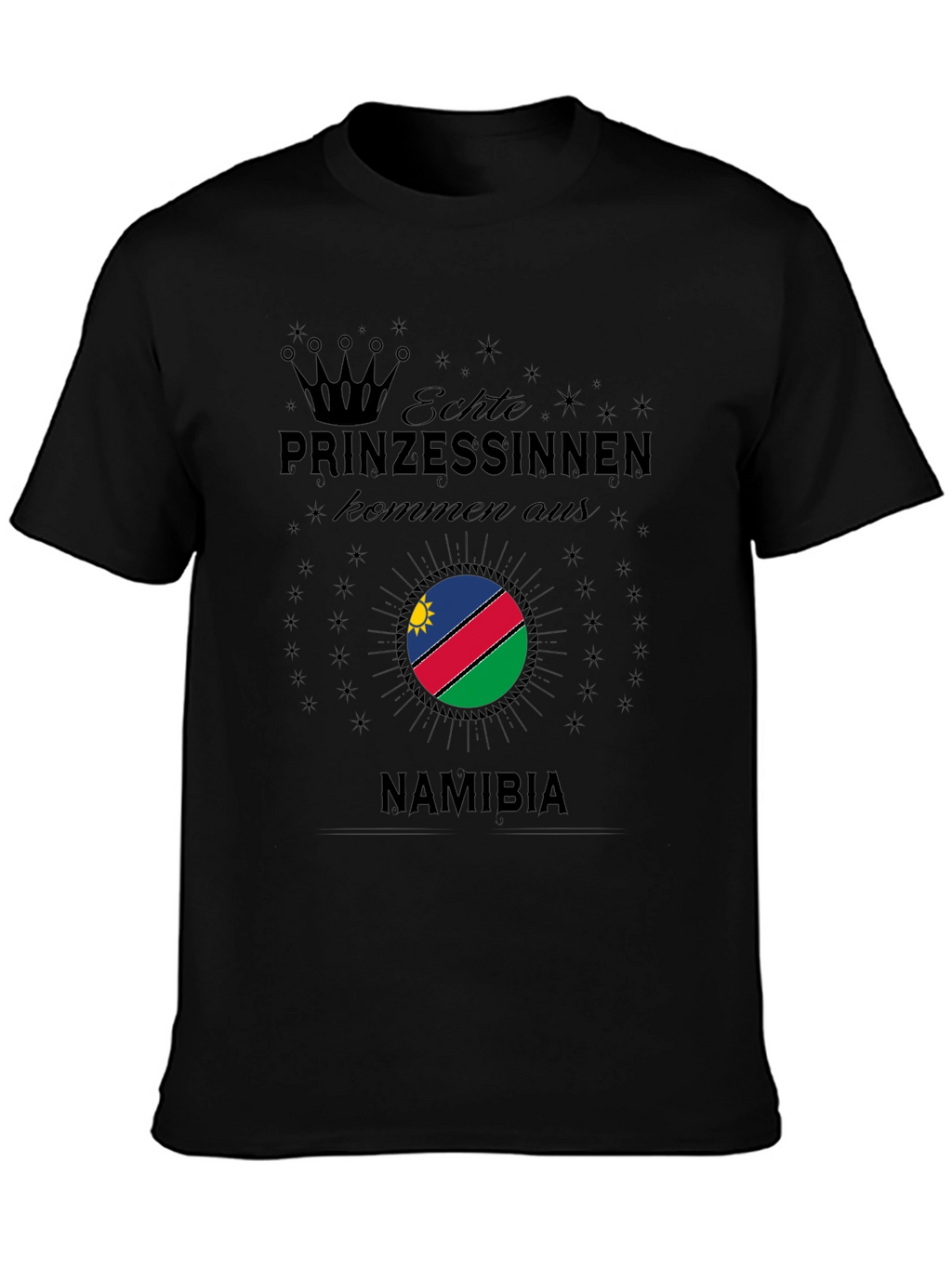 Namibia Princess T-Shirt - Black Graphic Tee