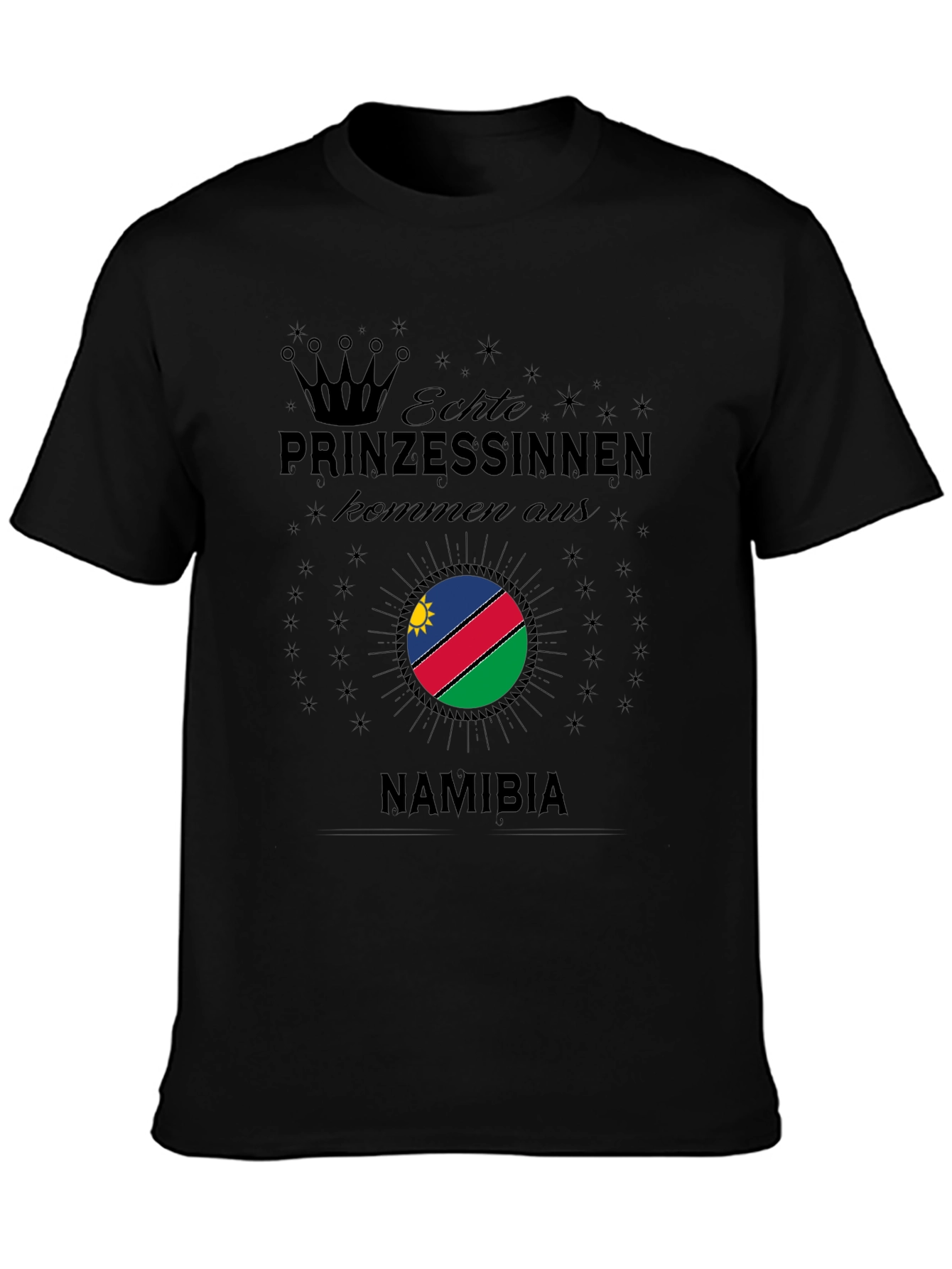 Namibia Princess T-Shirt - Black Graphic Tee