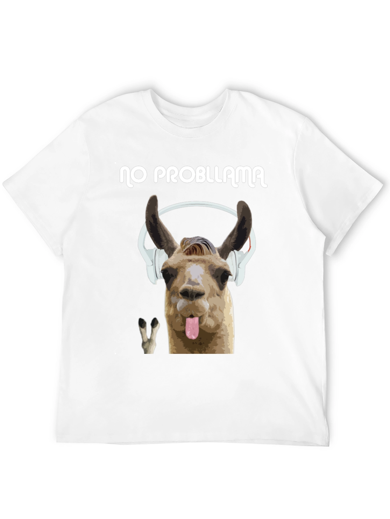 No Probllama Black Graphic T-Shirt