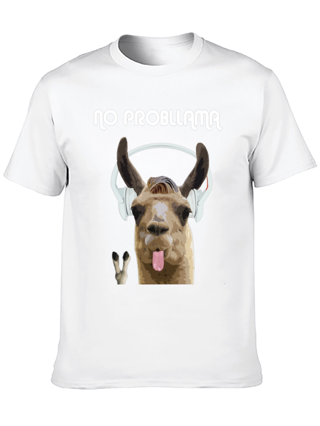 No Probllama Black Graphic T-Shirt