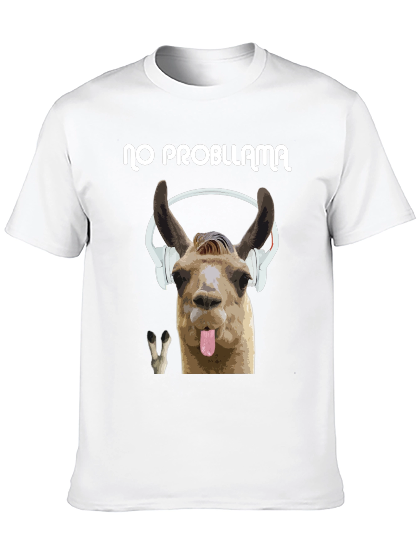 No Probllama Black Graphic T-Shirt