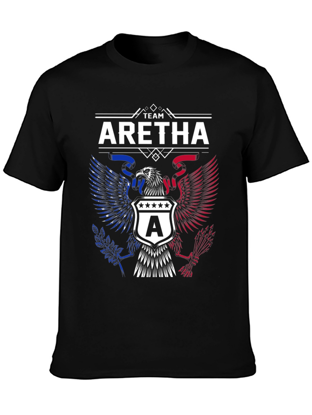 Team Aretha Graphic Tee - Patriotic Eagle Design