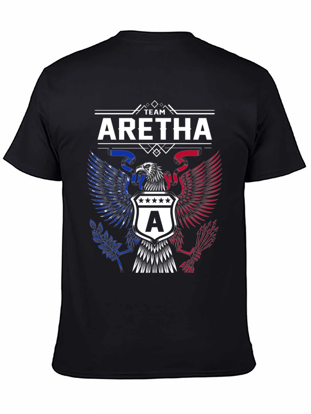 Team Aretha Graphic Tee - Patriotic Eagle Design