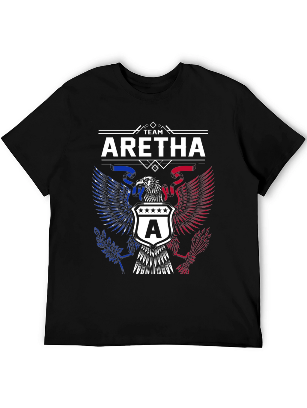 Team Aretha Graphic Tee - Patriotic Eagle Design