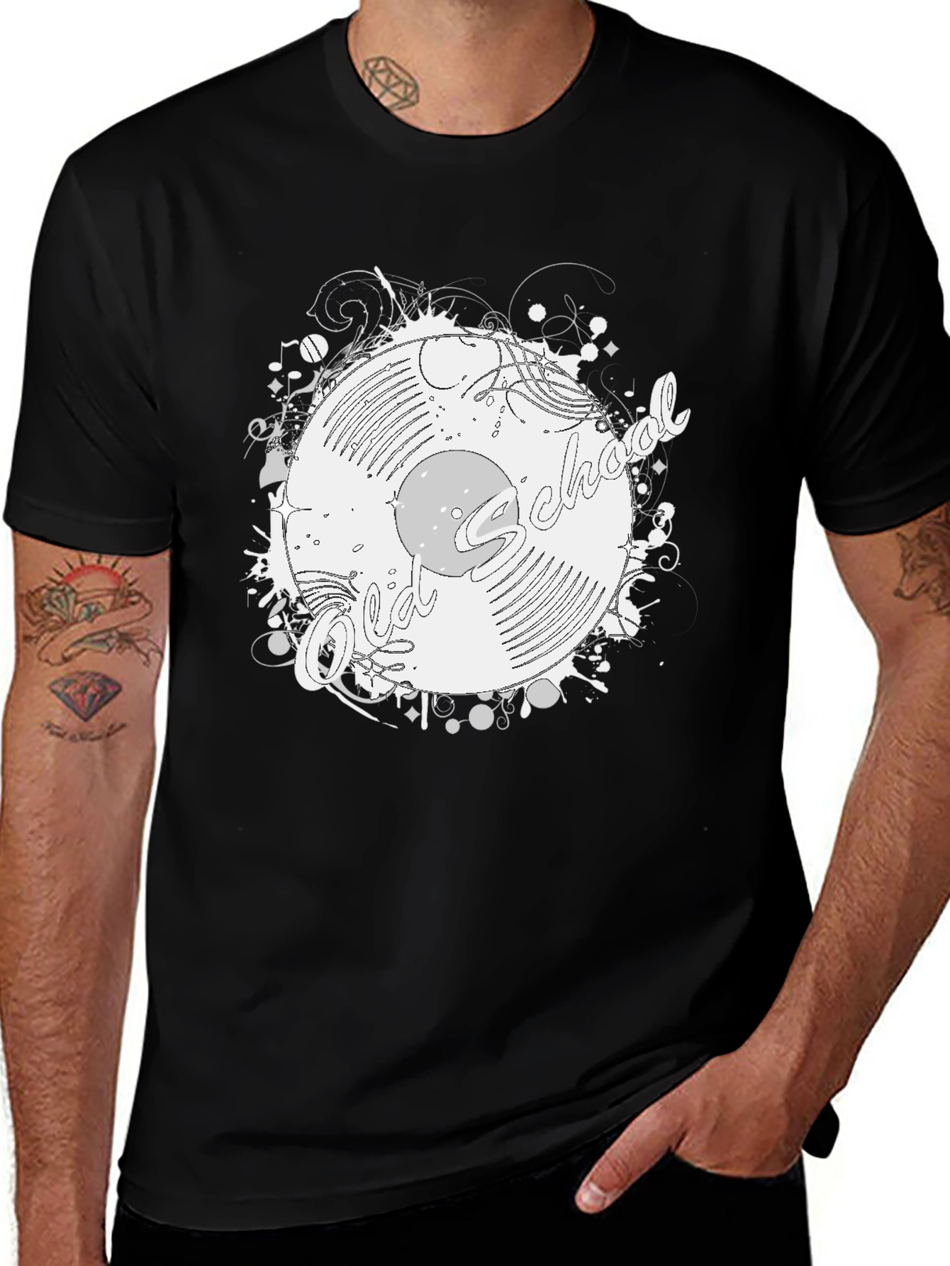 Old School Record Graphic Tee - Retro Cool!