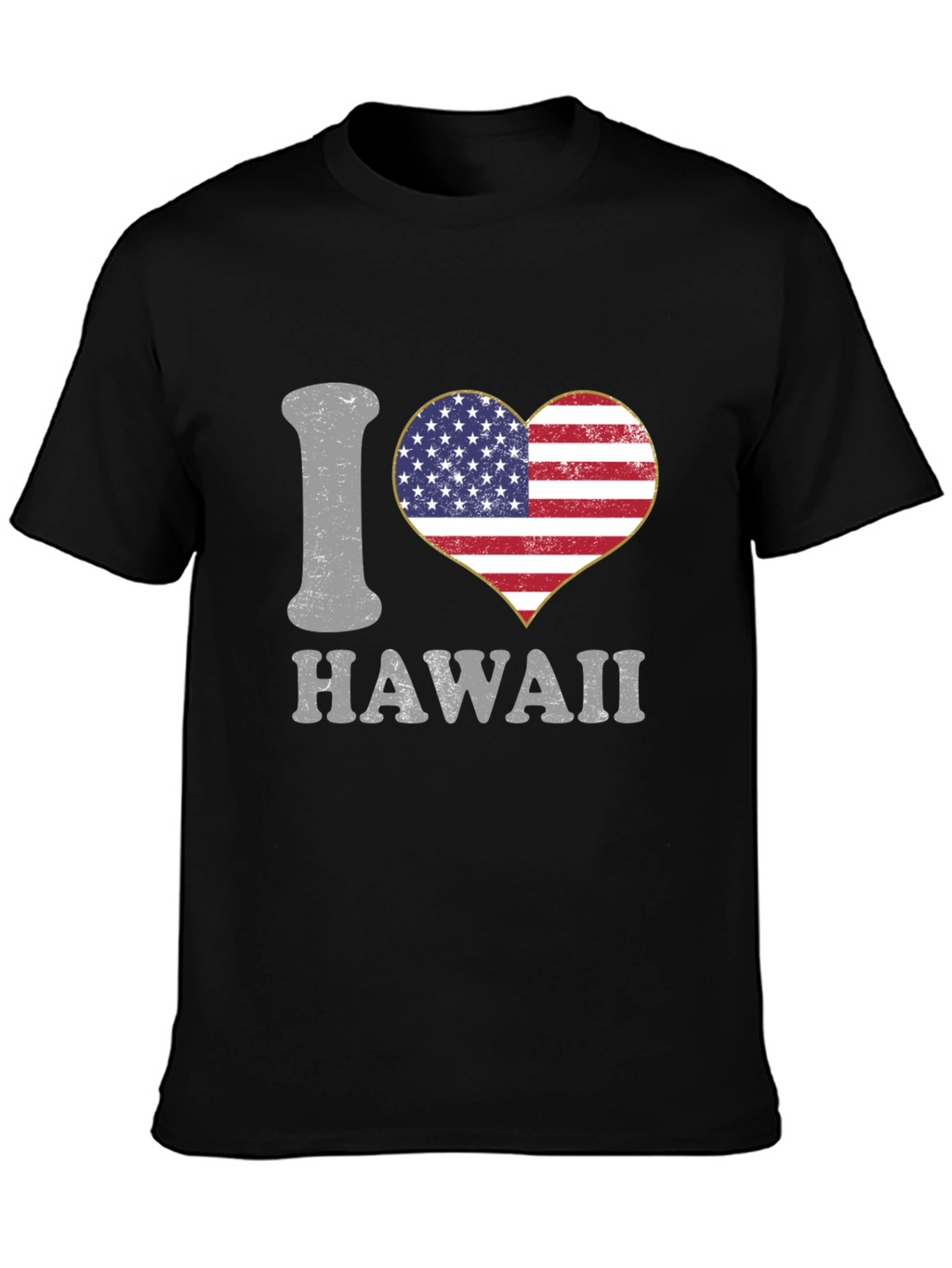 I Love Hawaii USA Flag Heart T-Shirt