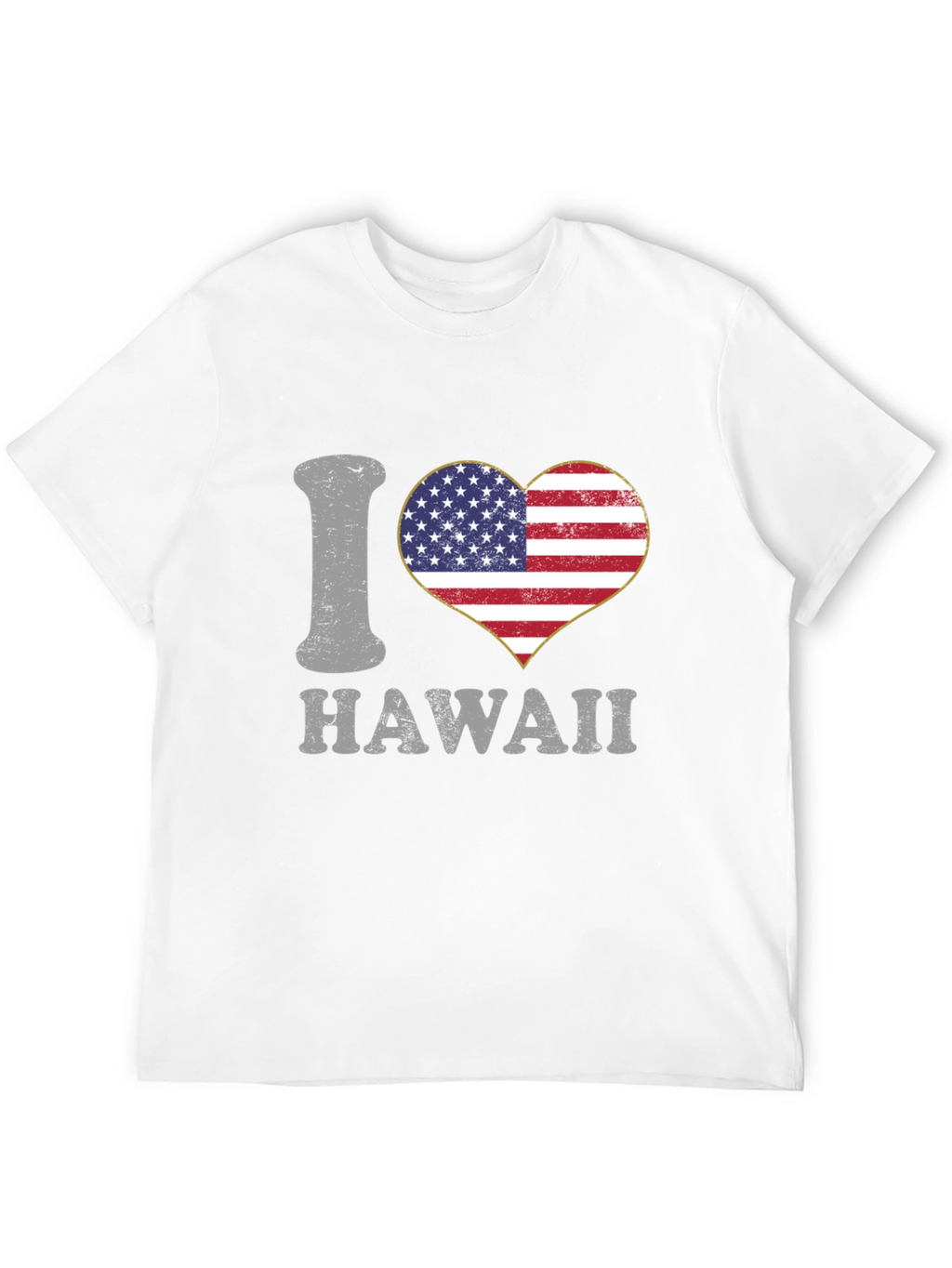 I Love Hawaii USA Flag Heart T-Shirt