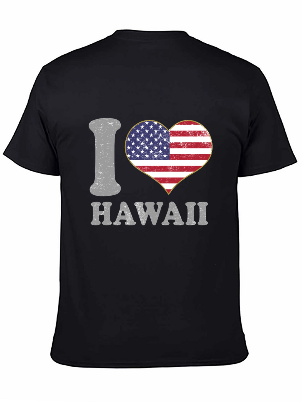 I Love Hawaii USA Flag Heart T-Shirt
