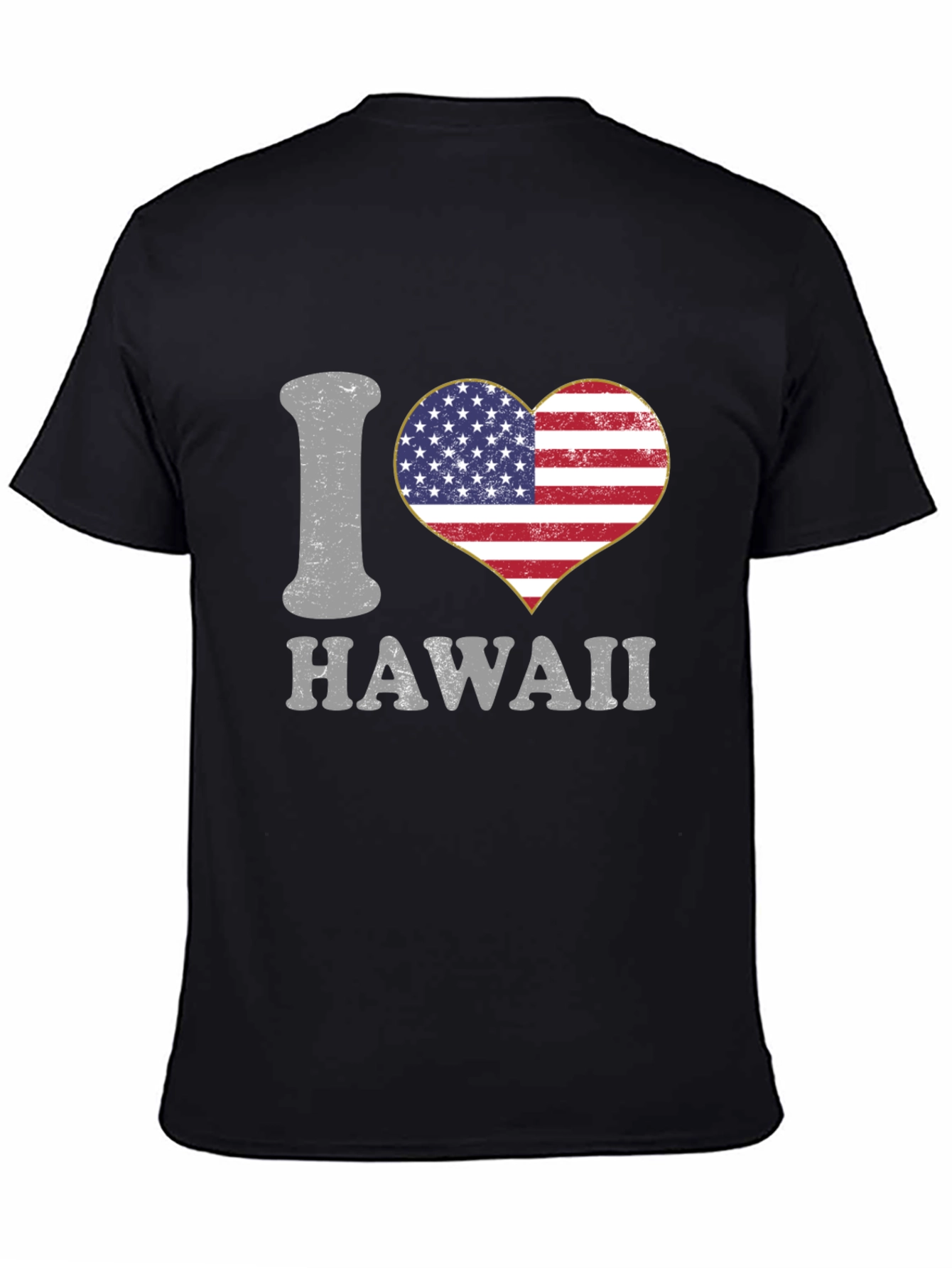 I Love Hawaii USA Flag Heart T-Shirt
