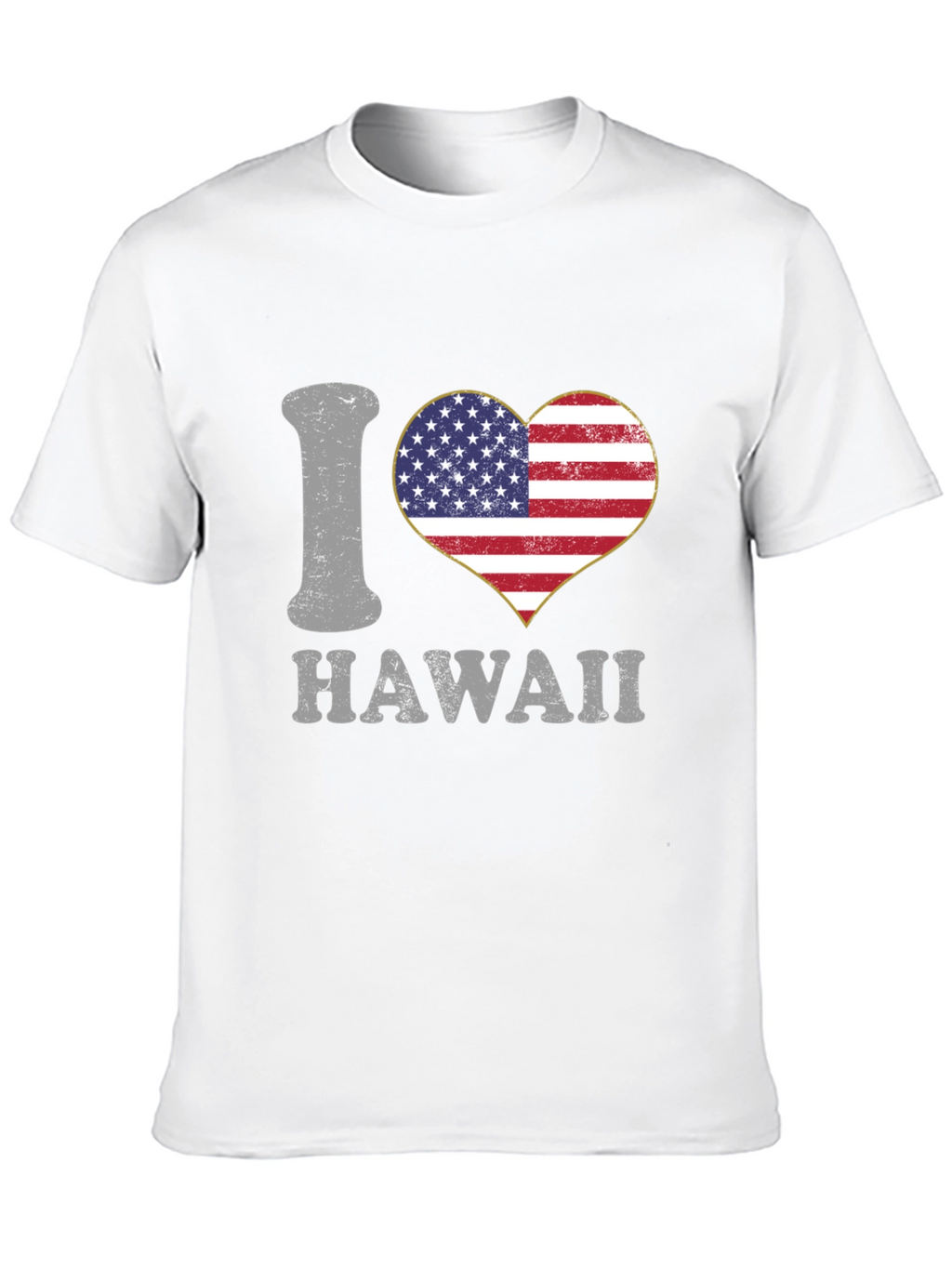 I Love Hawaii USA Flag Heart T-Shirt