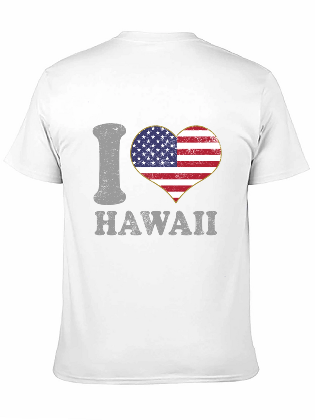 I Love Hawaii USA Flag Heart T-Shirt