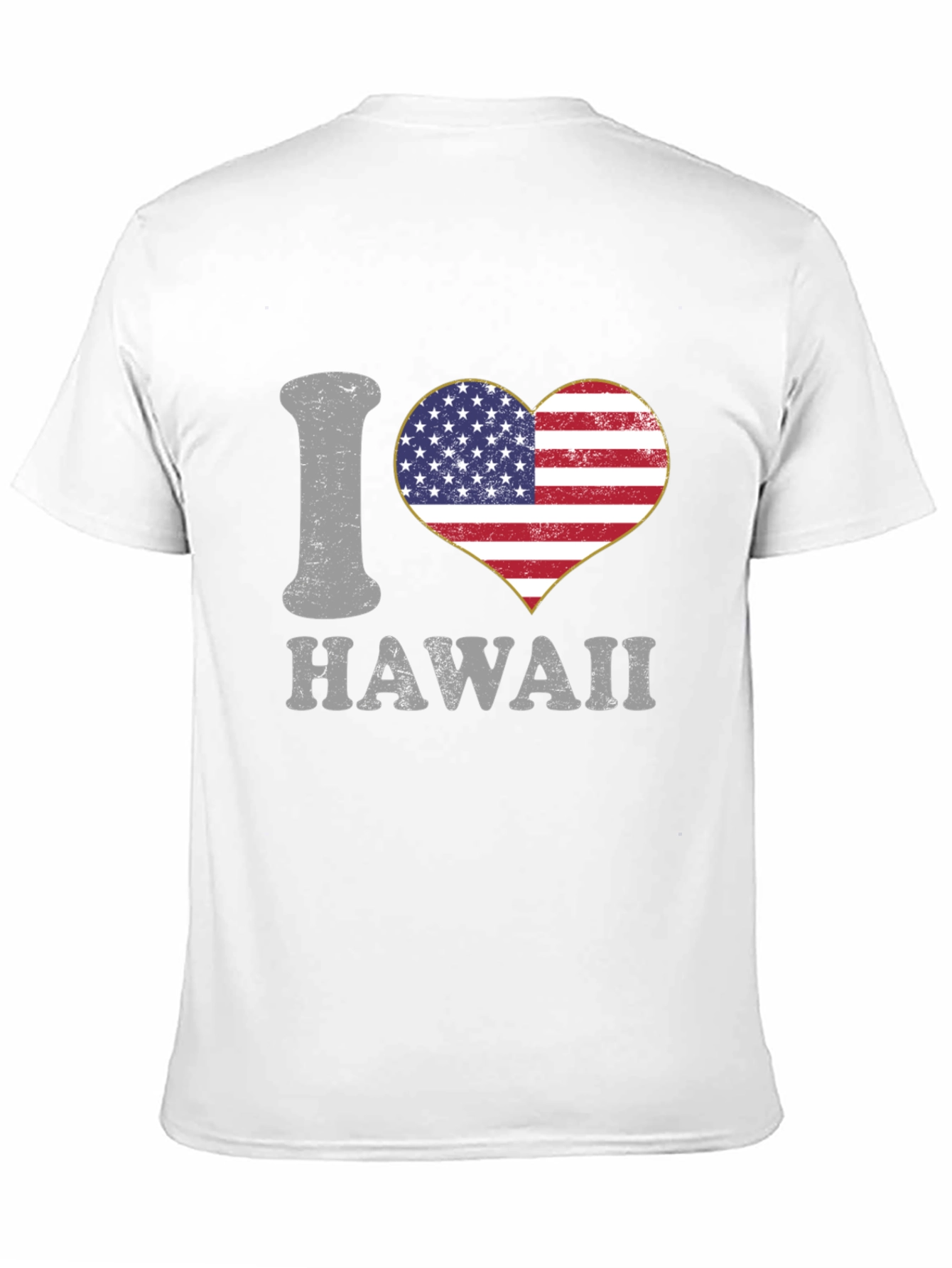I Love Hawaii USA Flag Heart T-Shirt